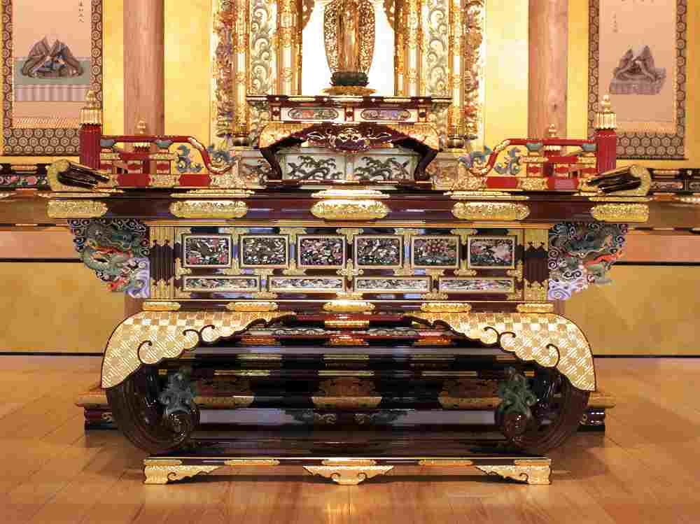 商品紹介｜浄土真宗（西）六鳥型前卓 うるみ塗｜浄土真宗（西）｜ 中尊 