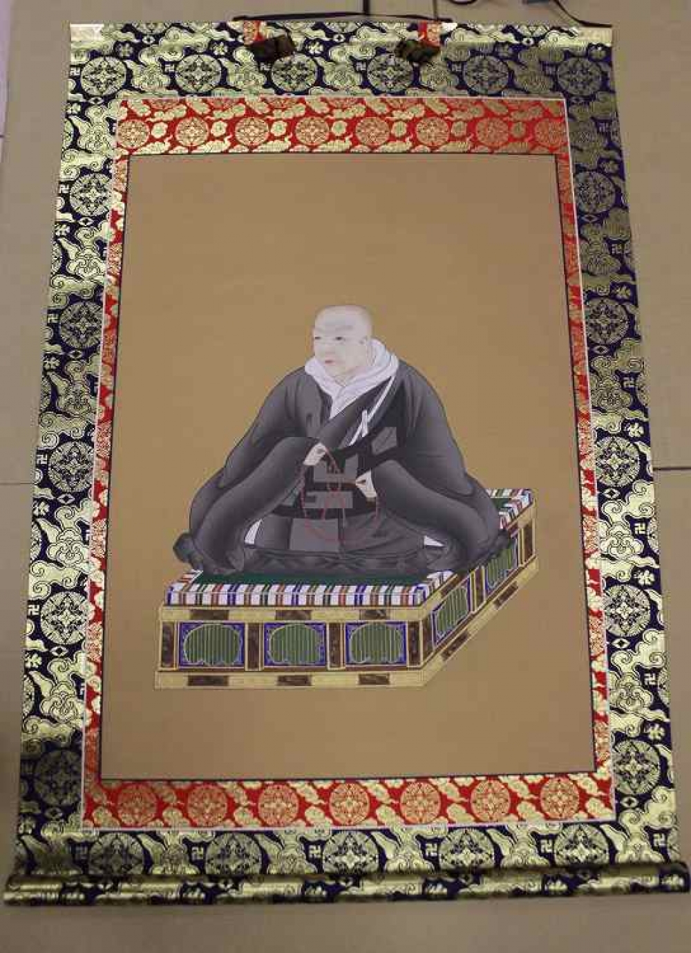 親鸞聖人像 時代物 掛け軸 合わせ箱 浄土真宗 書画、骨董品